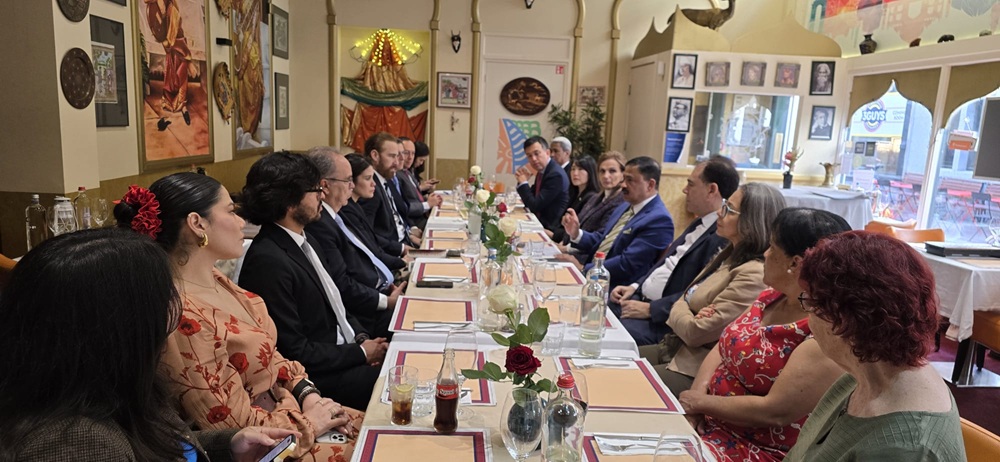 Ambassador Belal is seen with GRULAC Ambassadors/Representatives