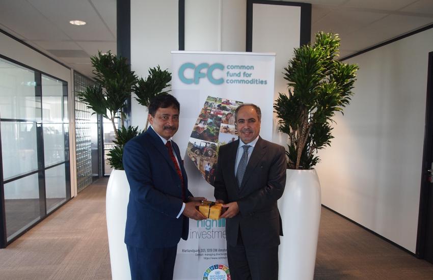 H.E. Mr. Abdul Rahman Humood A. R. Al-Otaibi, Ambassador of the State of Kuwait, is seen with Amb. Sheikh Mohammed Belal, Managing Director of CFC