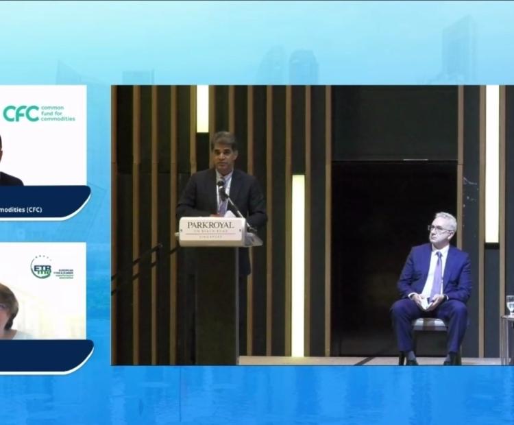 Amb. Belal at a panel discussion of World Rubber Summit