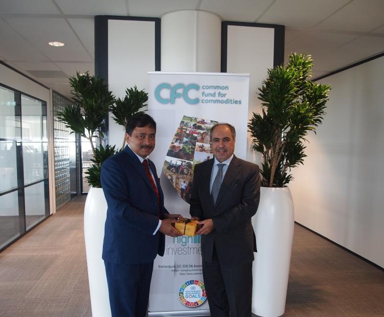 H.E. Mr. Abdul Rahman Humood A. R. Al-Otaibi, Ambassador of the State of Kuwait, is seen with Amb. Sheikh Mohammed Belal, Managing Director of CFC