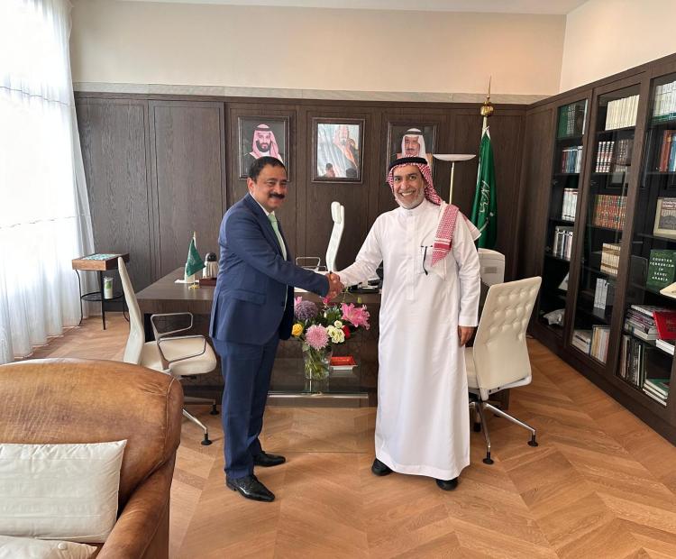 From left: Ambassador Belal seen with Ambassador Atiyah