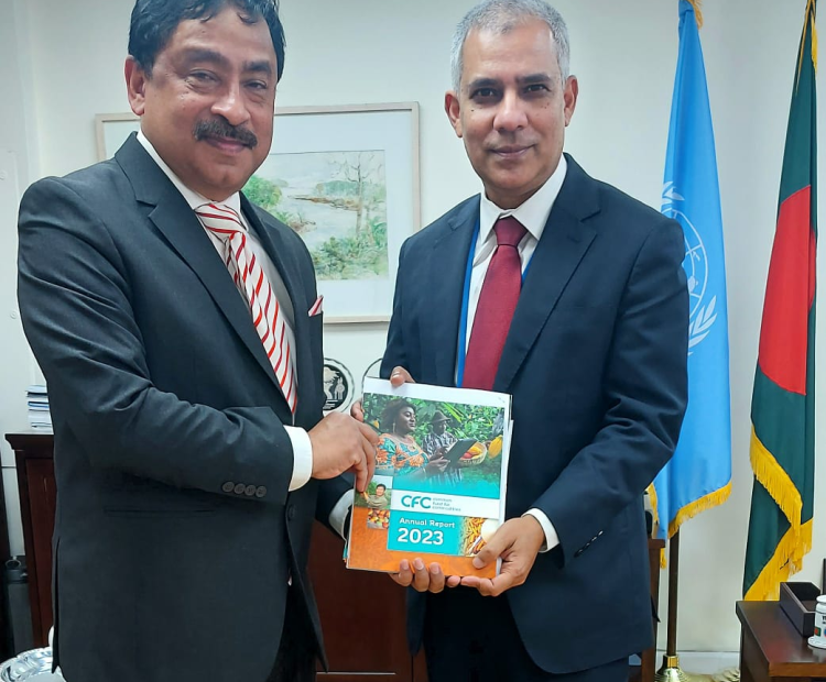 Ambassador Belal is seen with Ambassador/PR Mr. Chowdhury