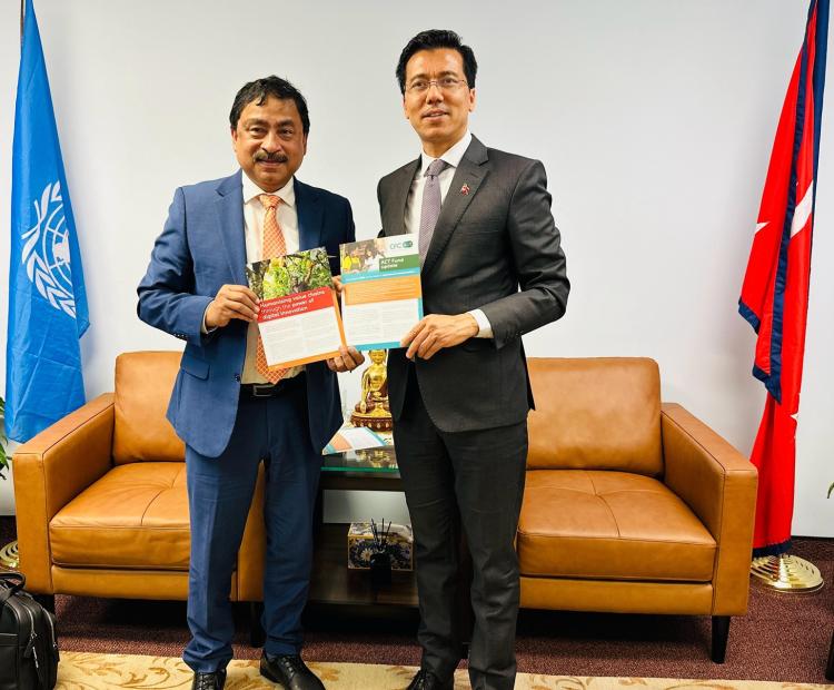 Ambassador Belal is seen with Ambassador/PR Thapa