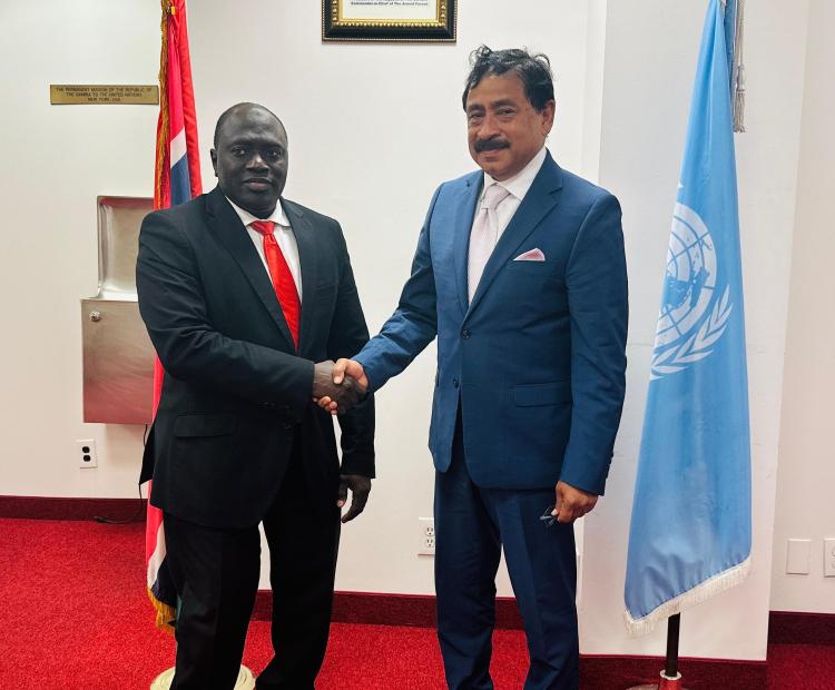 Ambassador Belal is seen with Ambassador/PR Dibba of The Gambia